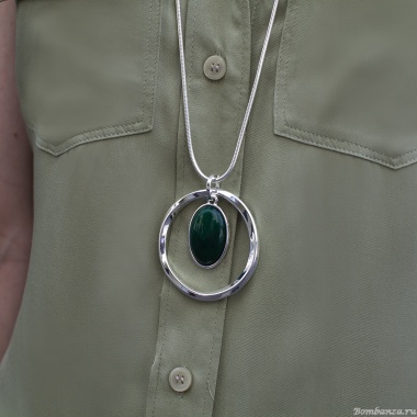Колье Fiore Luna, GREEN AGATE